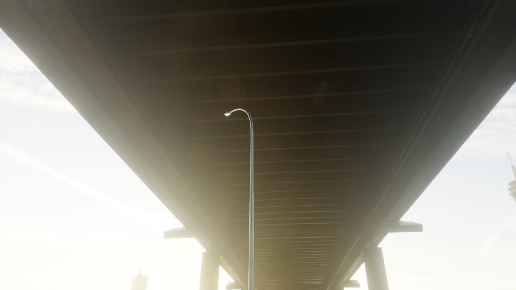 Street Light 12 version 15 10m with pole 1 Low-poly 3D model_27