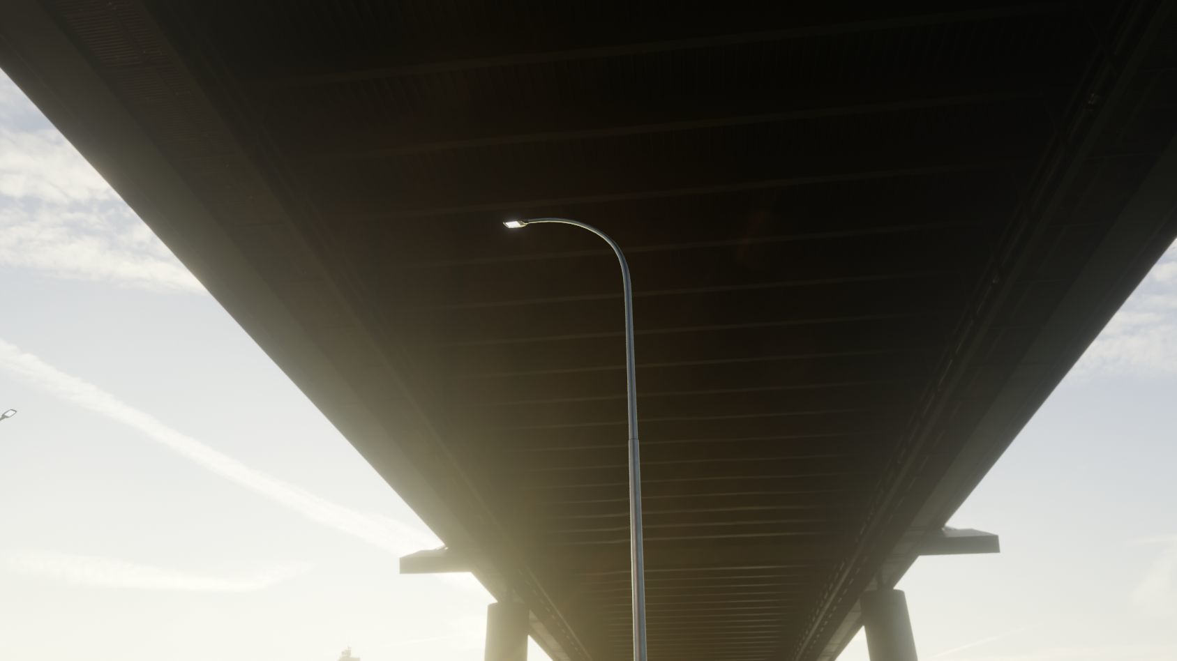Street Light 12 version 15 10m with pole 1 Low-poly 3D model_57