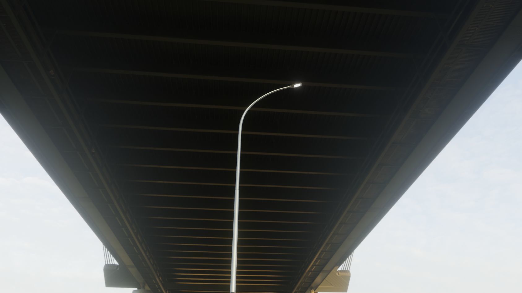 Street Light 12 version 15 10m with pole 1 Low-poly 3D model_72