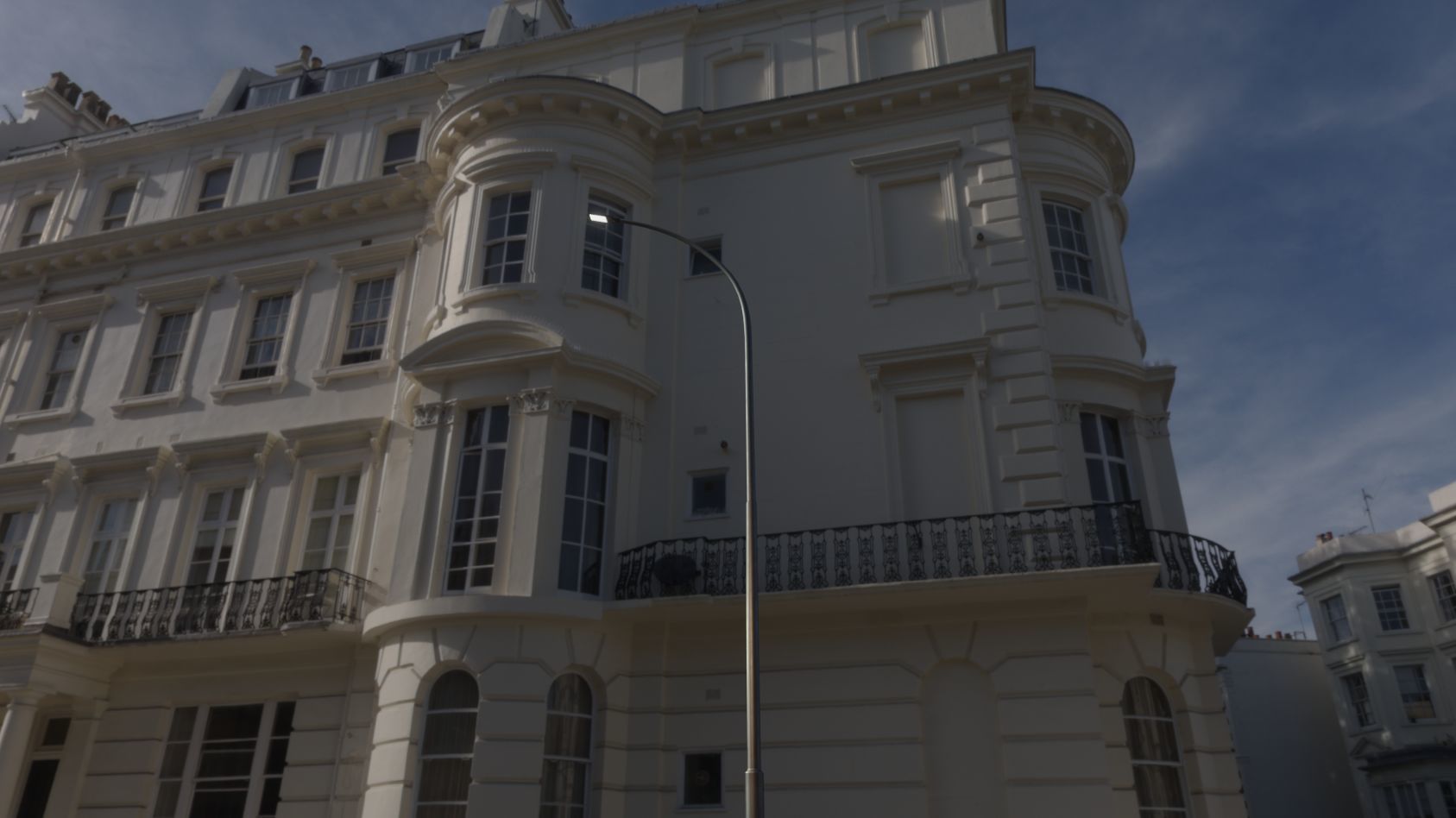 Street Light 12 version 15 10m with pole 1 Low-poly 3D model_22