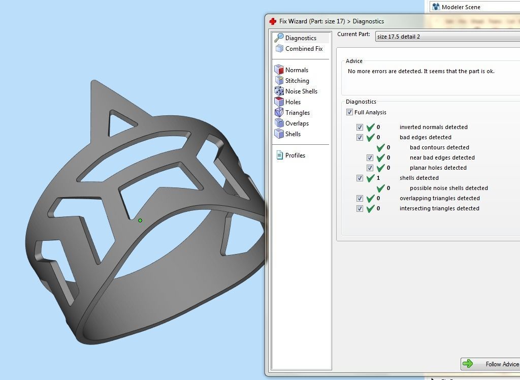 Star ring with diamonds 3D print model_20