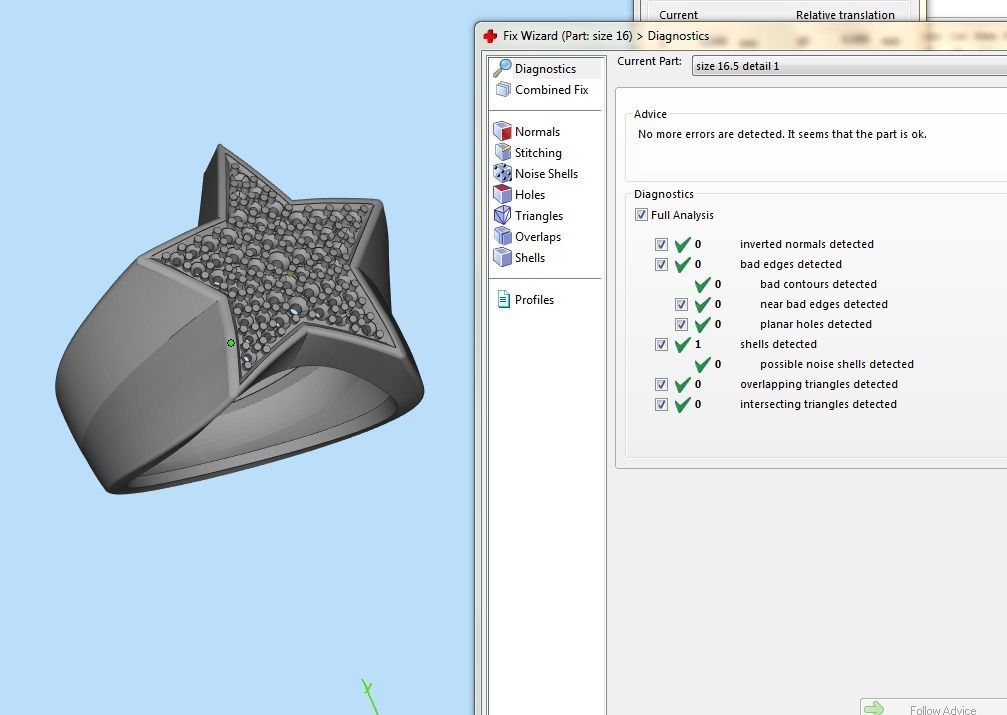 Star ring with diamonds 3D print model_21