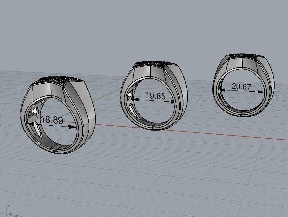Star ring with diamonds 3D print model_17