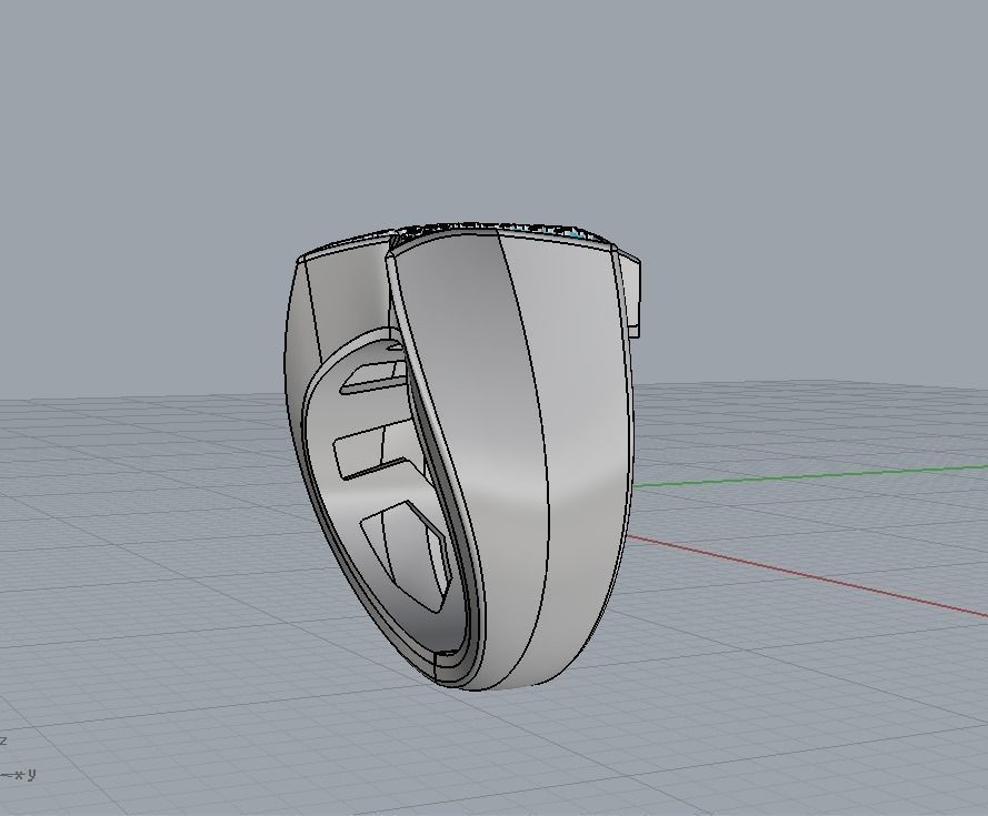 Star ring with diamonds 3D print model_7