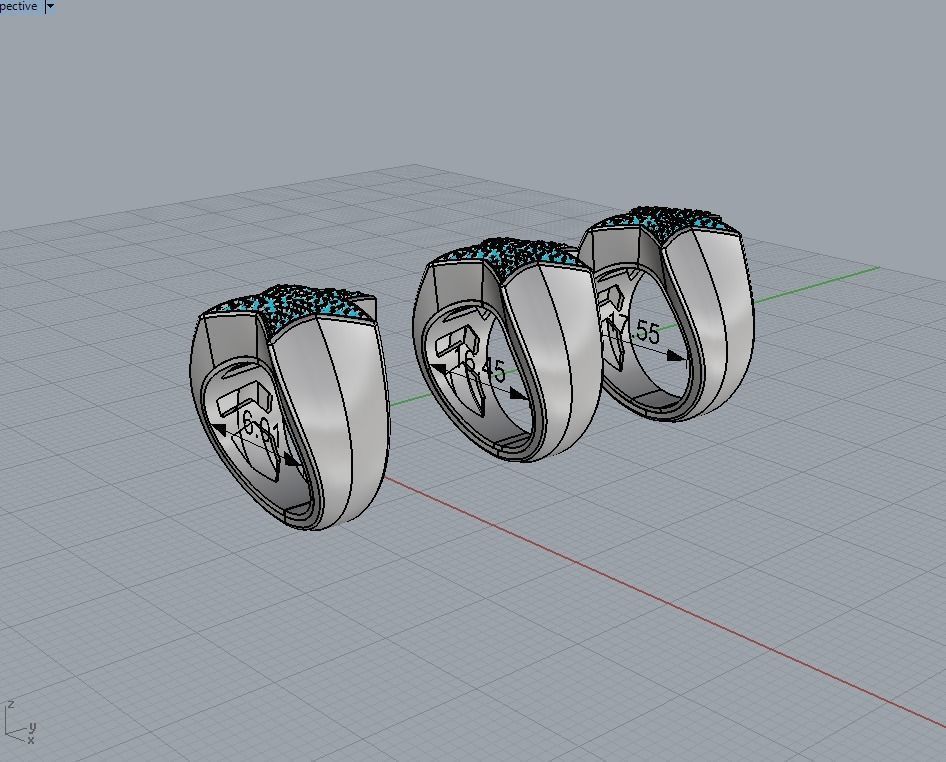 Star ring with diamonds 3D print model_13