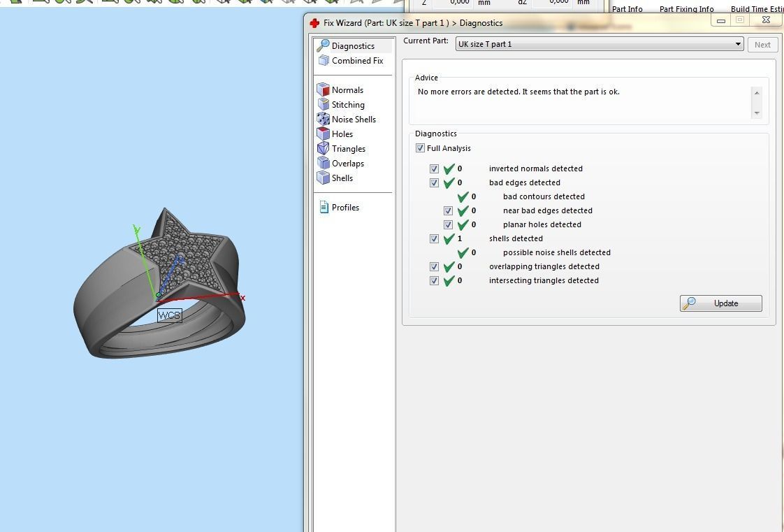 Star ring with diamonds 3D print model_25