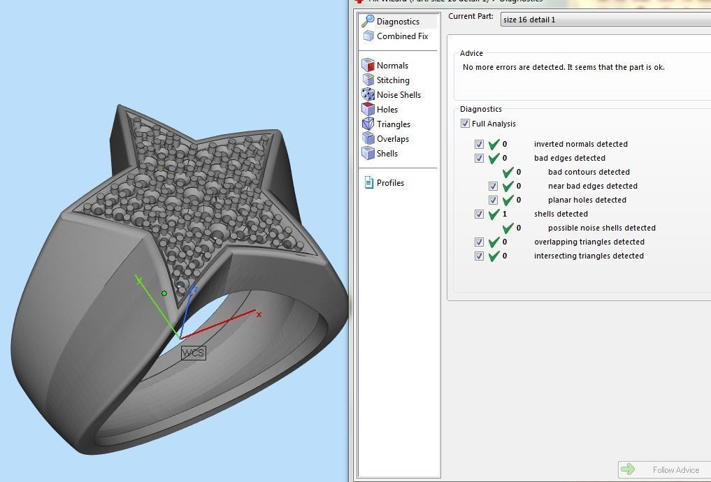 Star ring with diamonds 3D print model_23