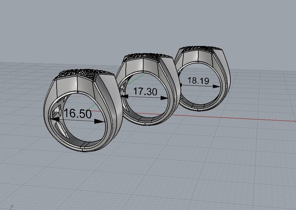Star ring with diamonds 3D print model_18
