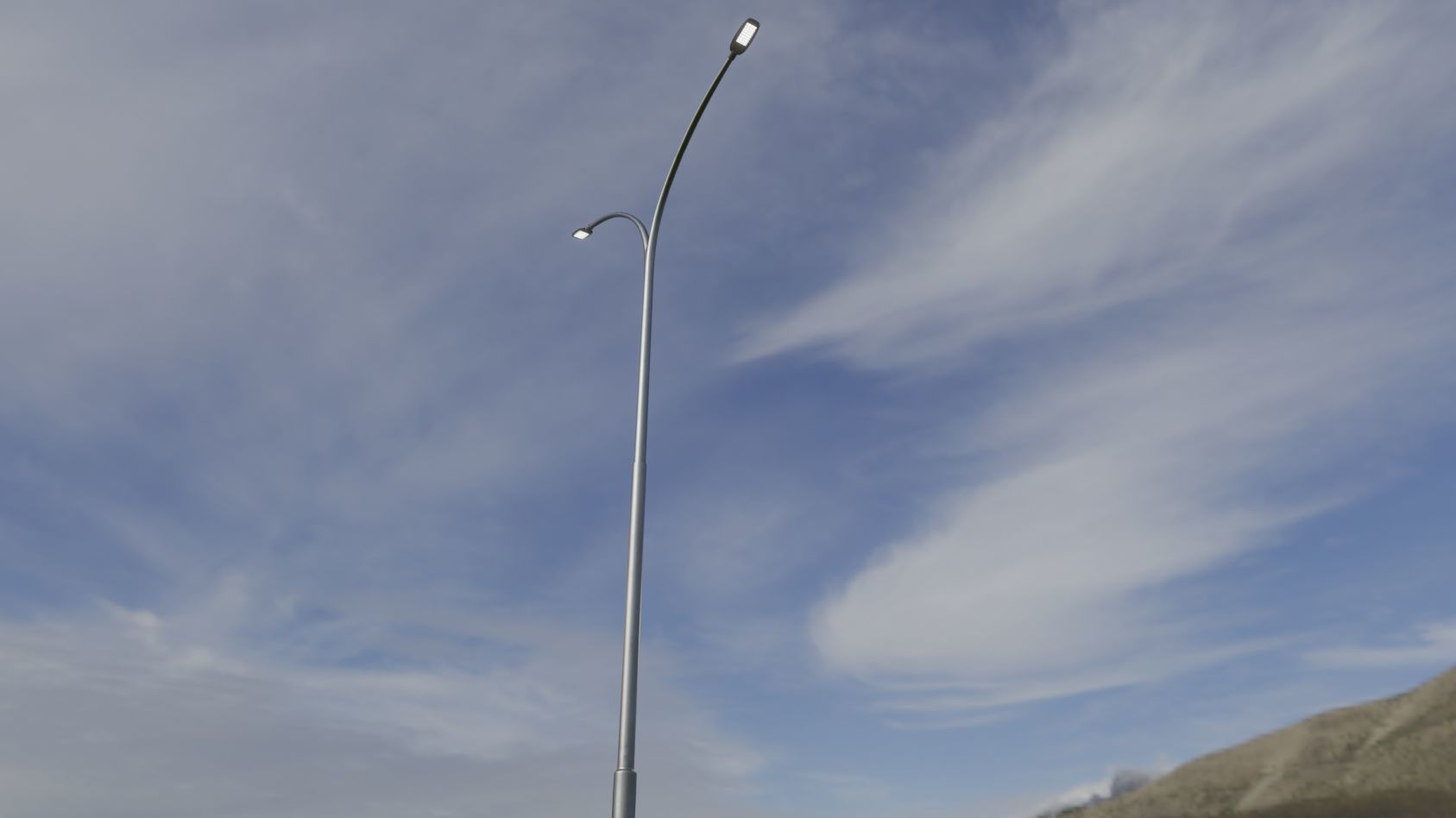 Street Light 12 version 14 10m with pole 4 Low-poly 3D model_29