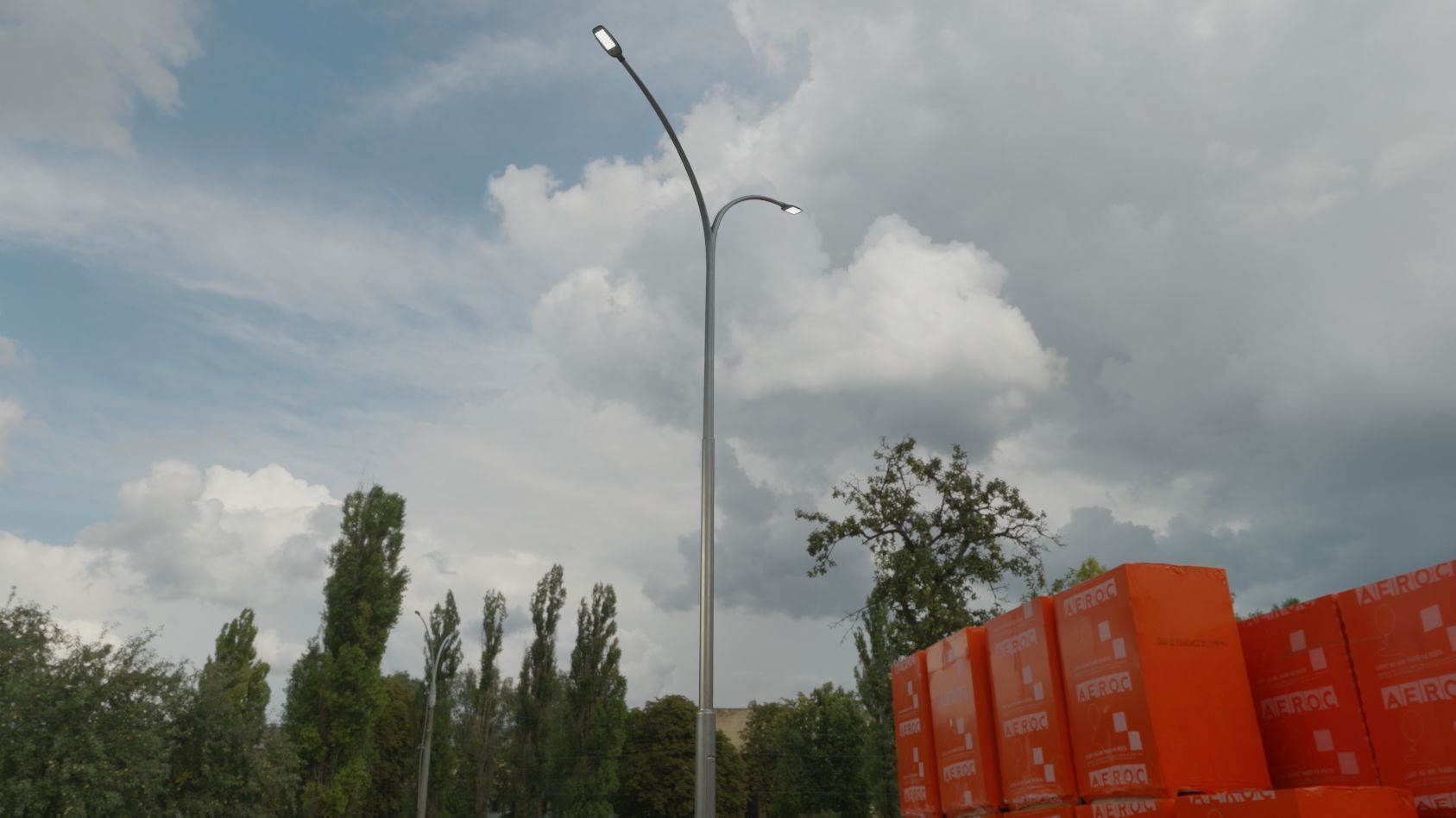 Street Light 12 version 14 10m with pole 4 Low-poly 3D model_51