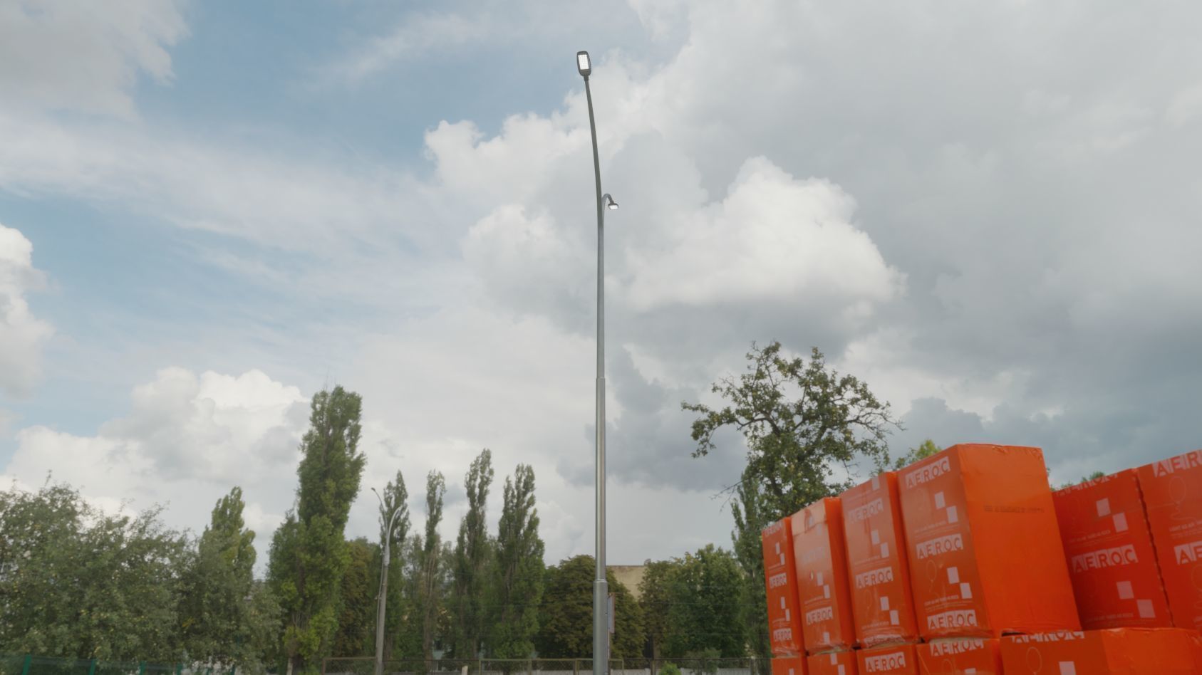 Street Light 12 version 14 10m with pole 4 Low-poly 3D model_81