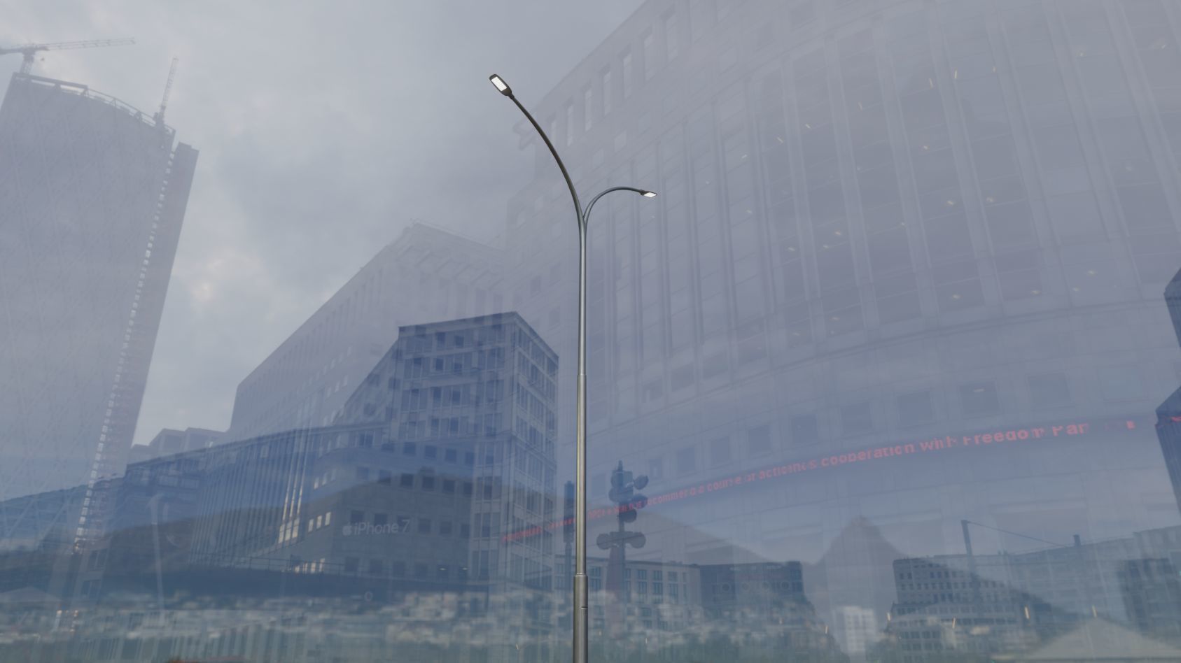 Street Light 12 version 14 10m with pole 4 Low-poly 3D model_84