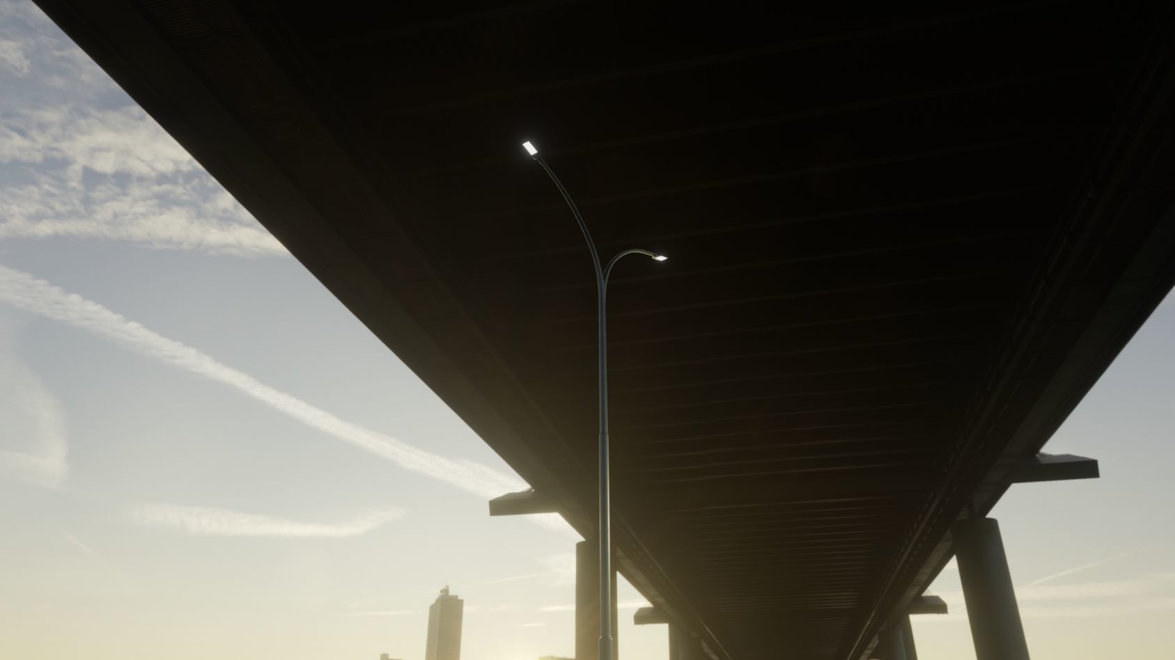 Street Light 12 version 14 10m with pole 4 Low-poly 3D model_67