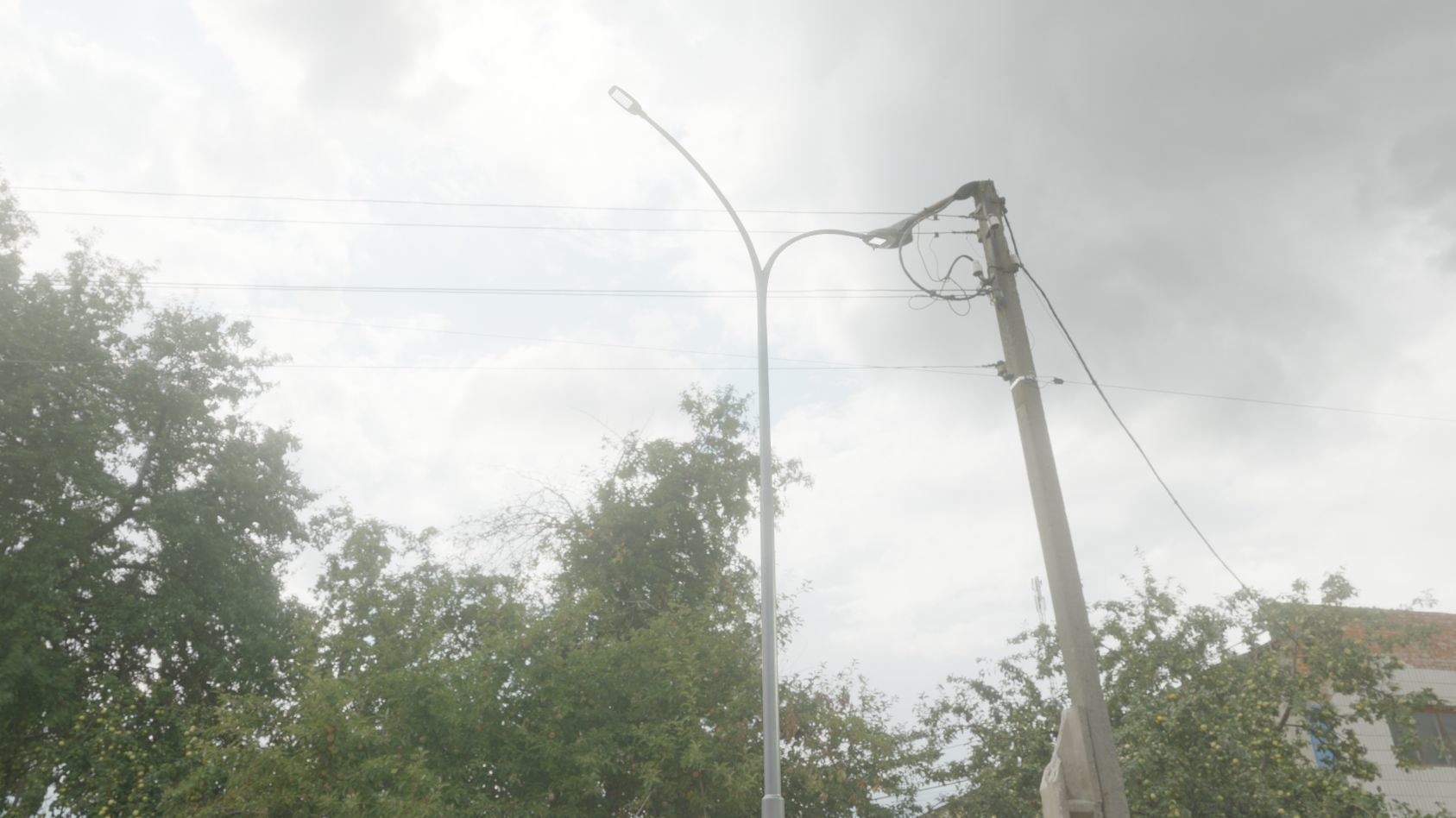 Street Light 12 version 14 10m with pole 4 Low-poly 3D model_36