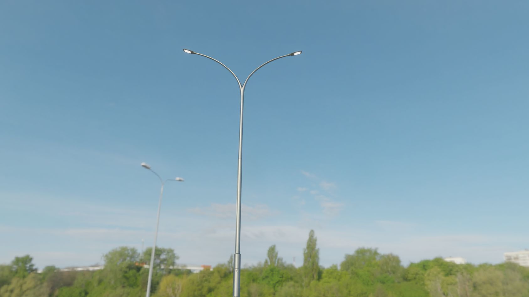 Street Light 12 version 14 10m with pole 4 Low-poly 3D model_56