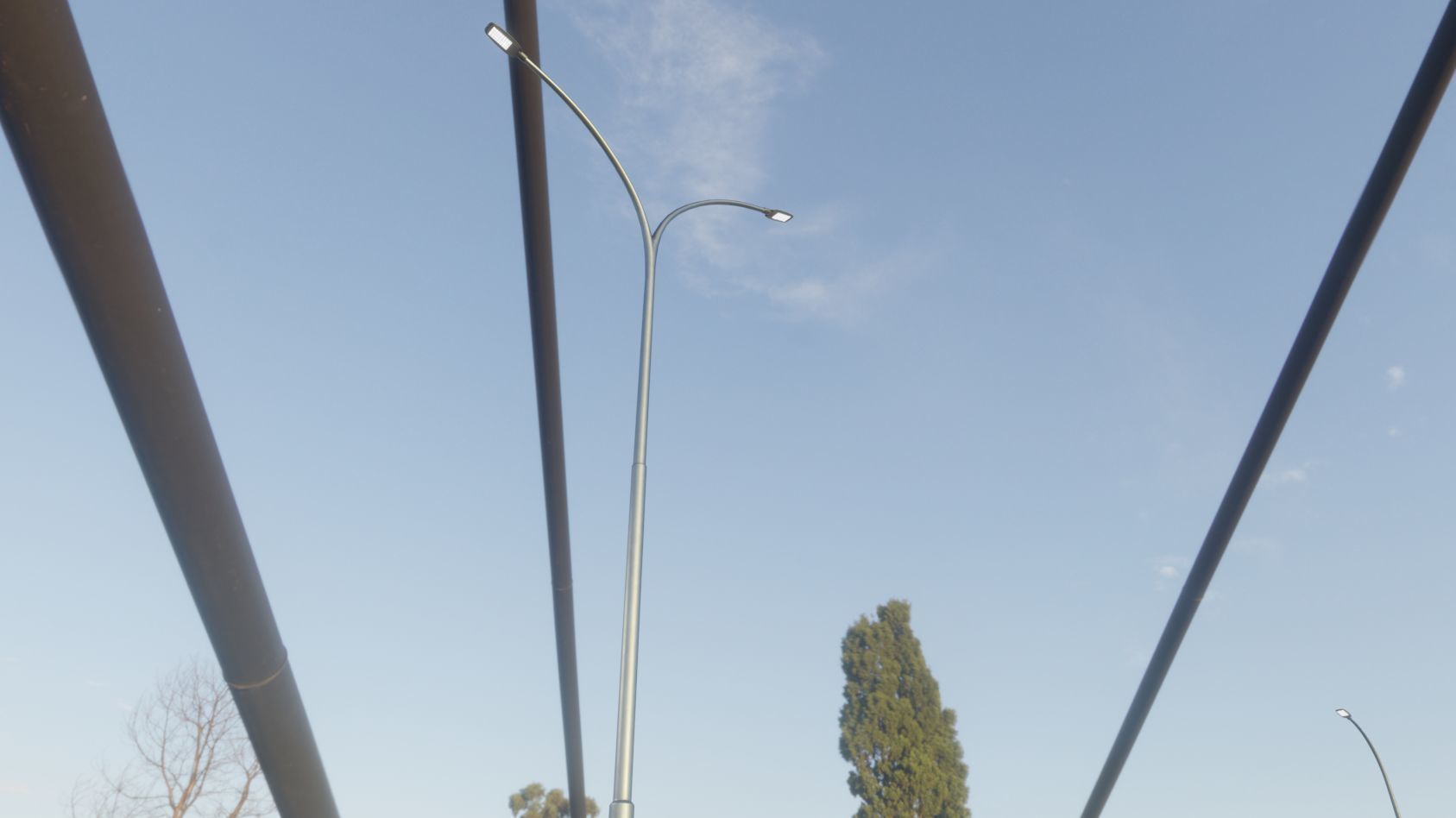 Street Light 12 version 14 10m with pole 4 Low-poly 3D model_20