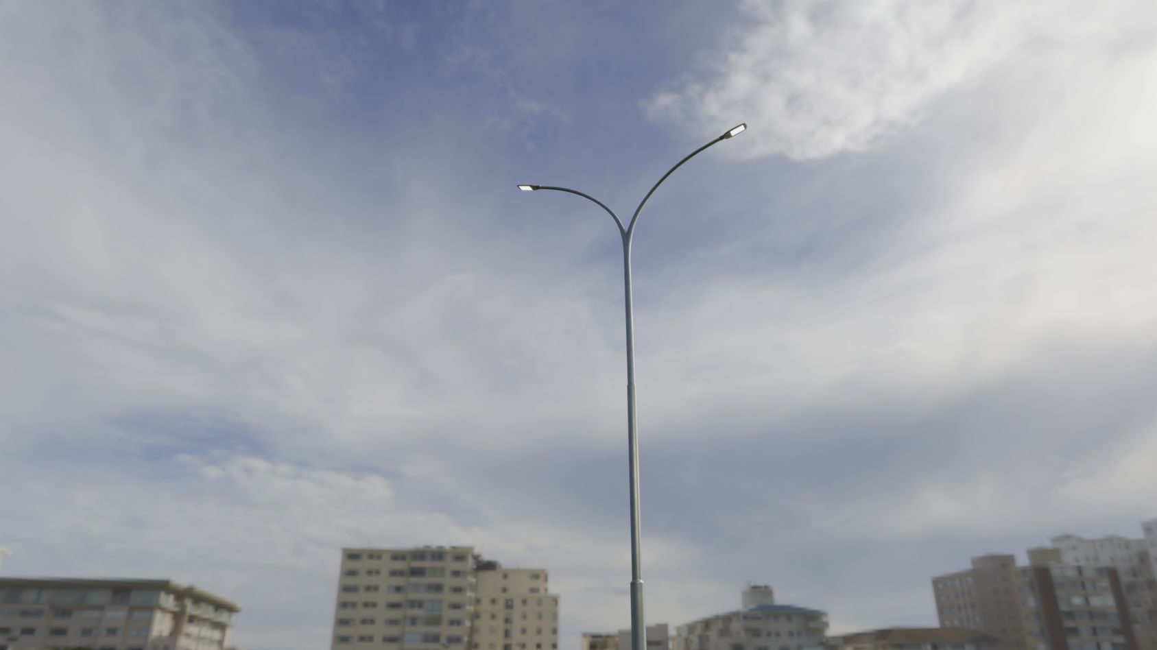 Street Light 12 version 14 10m with pole 4 Low-poly 3D model_74