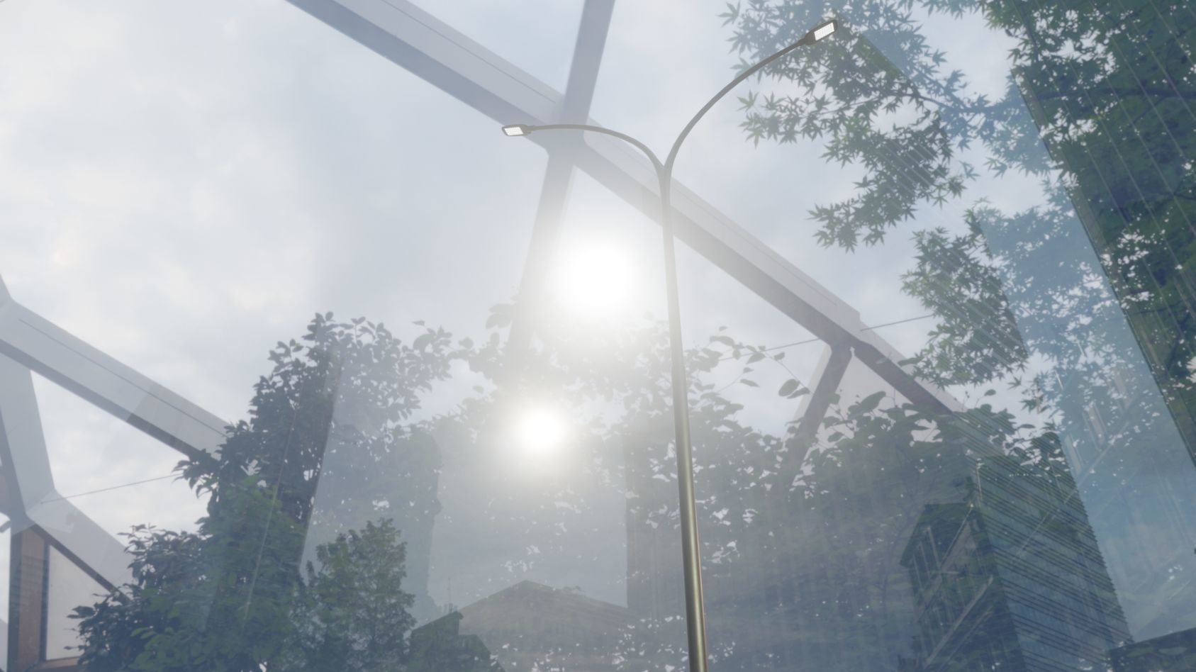 Street Light 12 version 14 10m with pole 4 Low-poly 3D model_8
