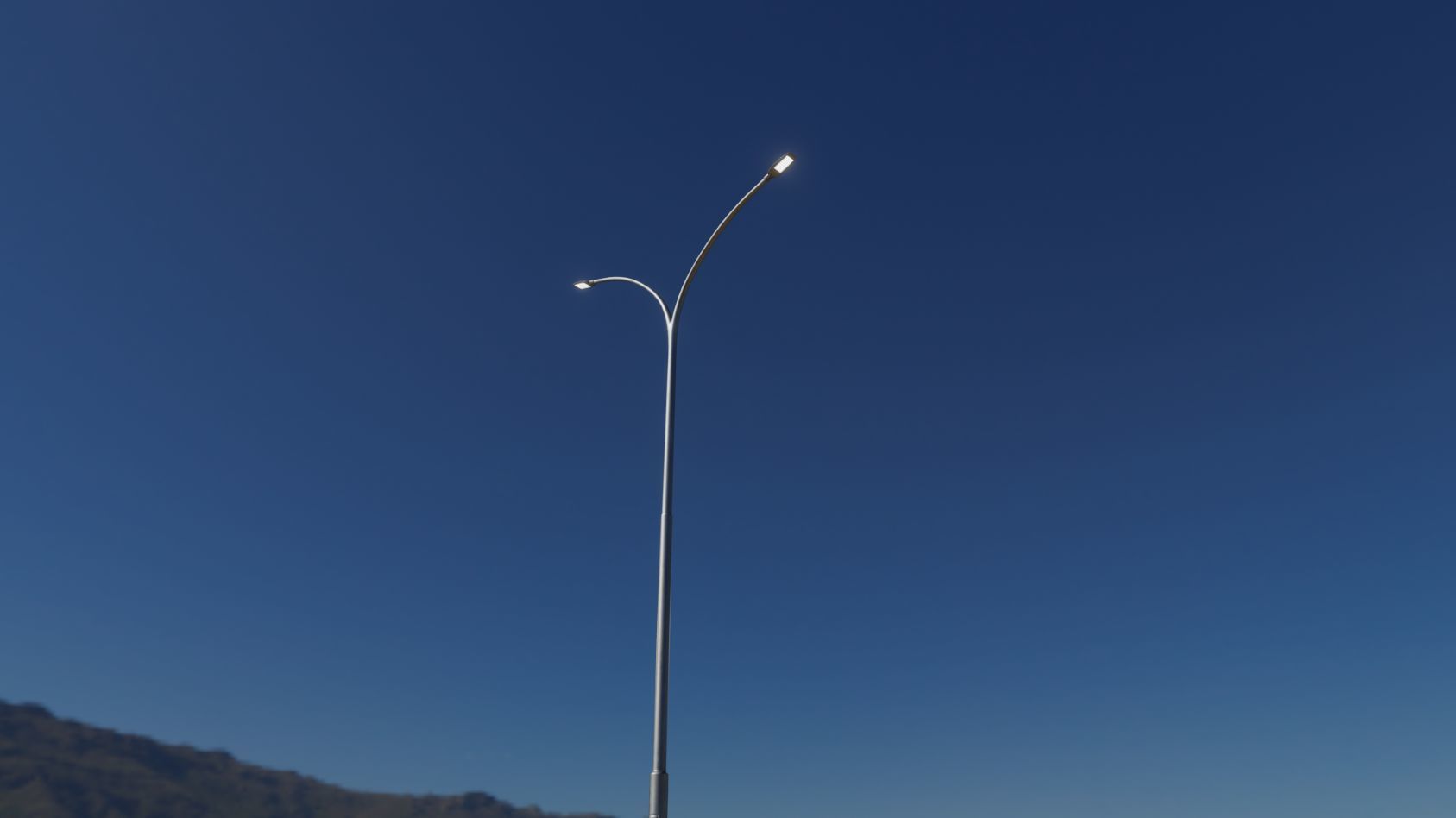 Street Light 12 version 14 10m with pole 4 Low-poly 3D model_60