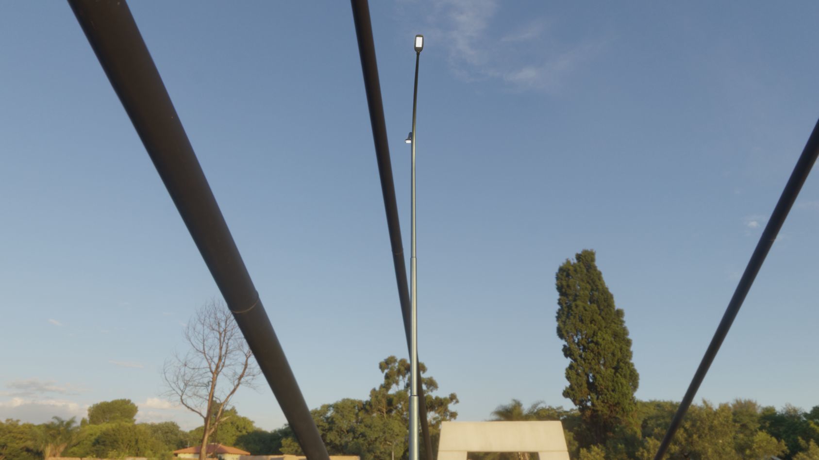 Street Light 12 version 14 10m with pole 4 Low-poly 3D model_80