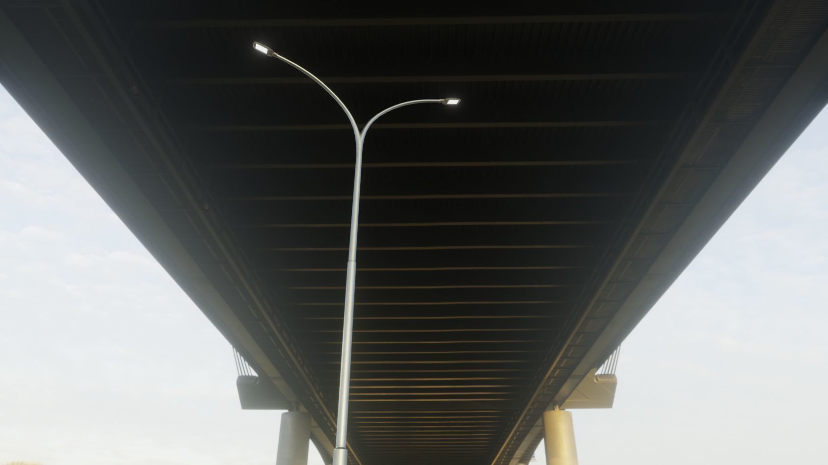 Street Light 12 version 14 10m with pole 4 Low-poly 3D model_22