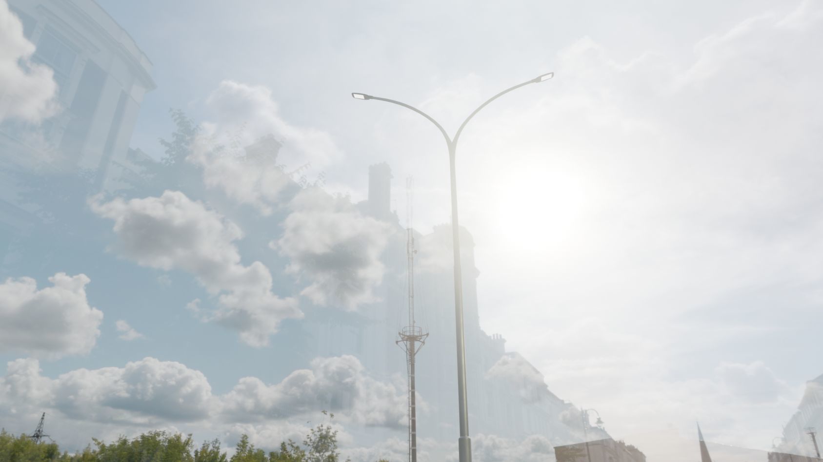 Street Light 12 version 14 10m with pole 4 Low-poly 3D model_40