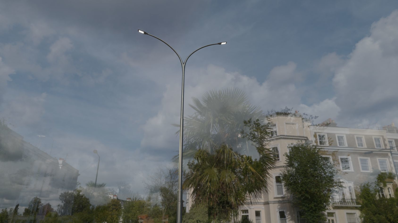 Street Light 12 version 14 10m with pole 4 Low-poly 3D model_55