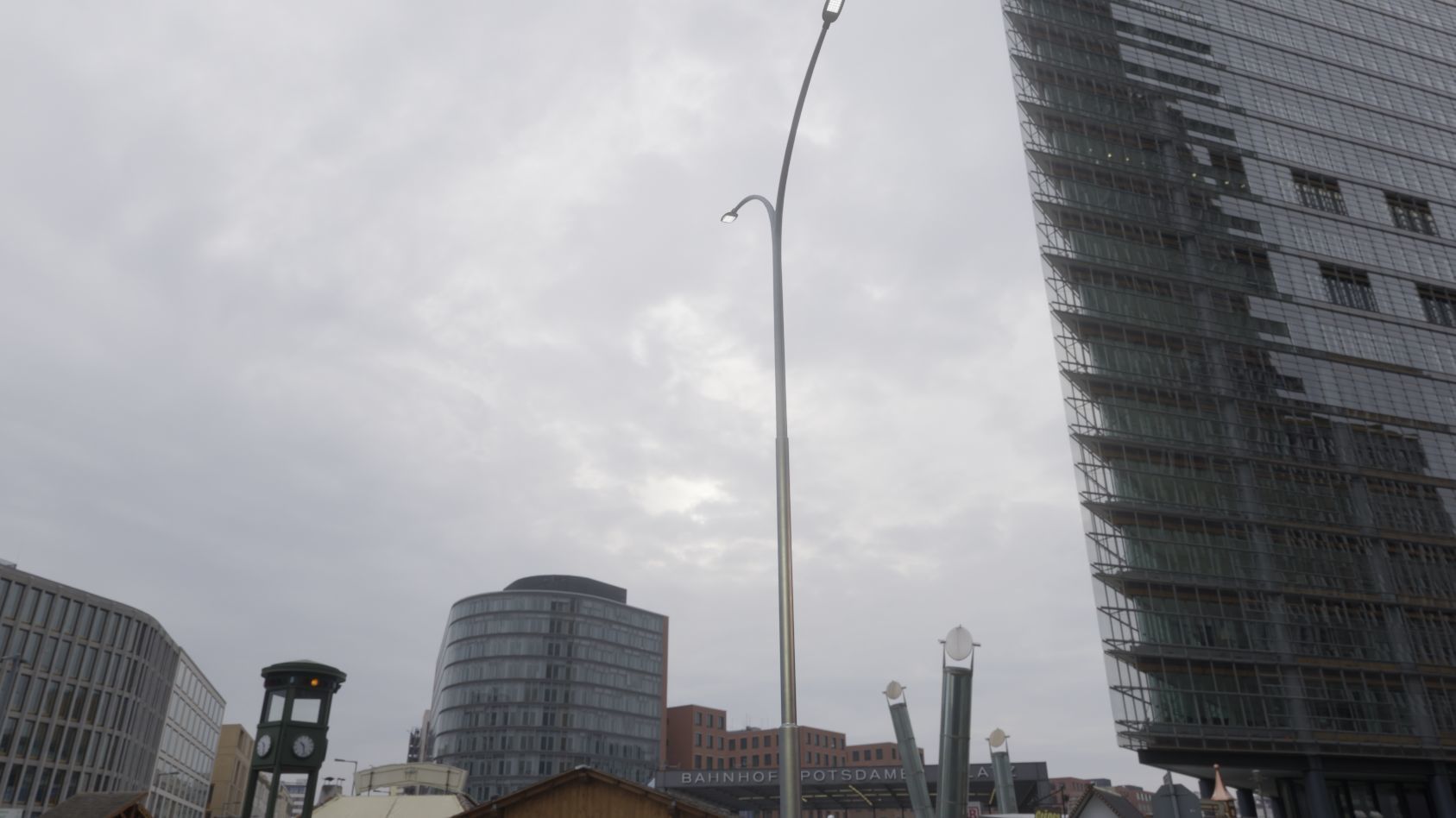 Street Light 12 version 14 10m with pole 4 Low-poly 3D model_46