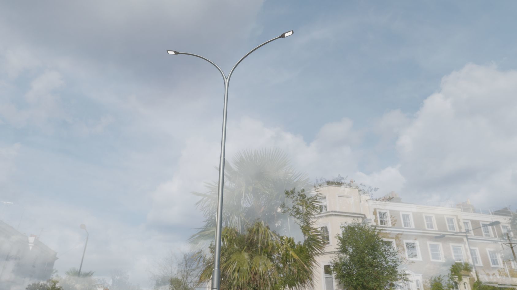 Street Light 12 version 14 10m with pole 4 Low-poly 3D model_25