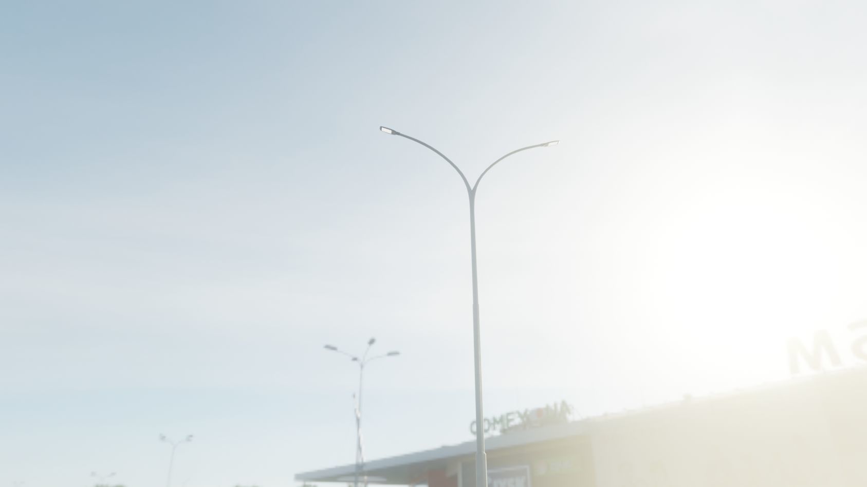 Street Light 12 version 14 10m with pole 4 Low-poly 3D model_71