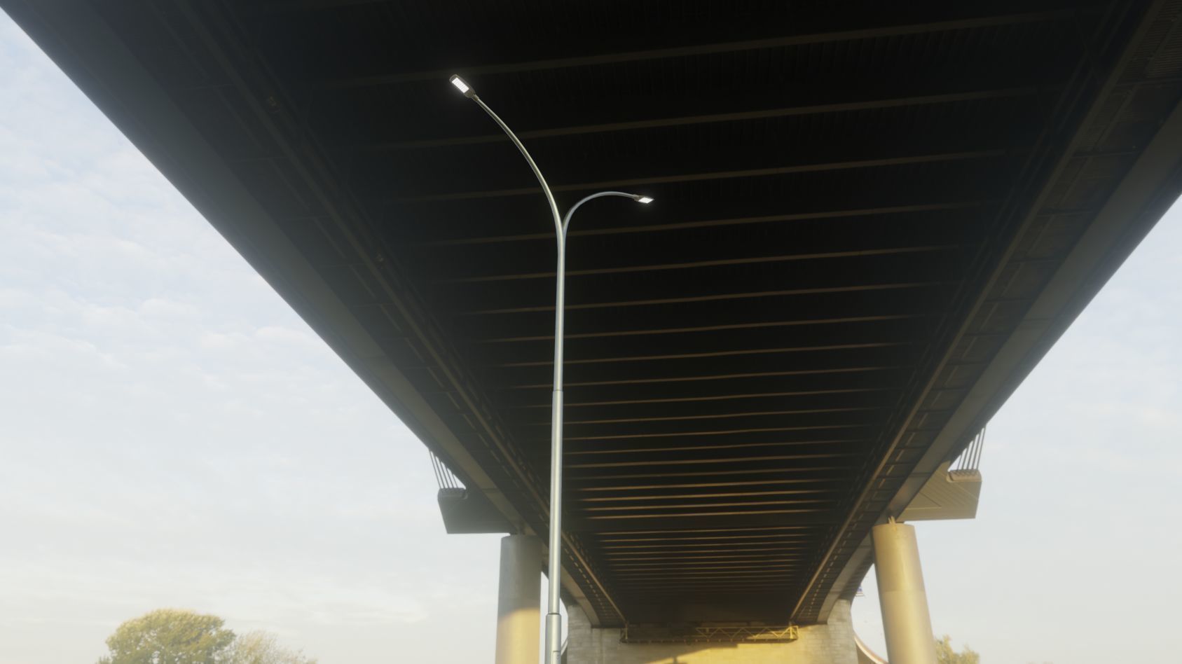 Street Light 12 version 14 10m with pole 4 Low-poly 3D model_52