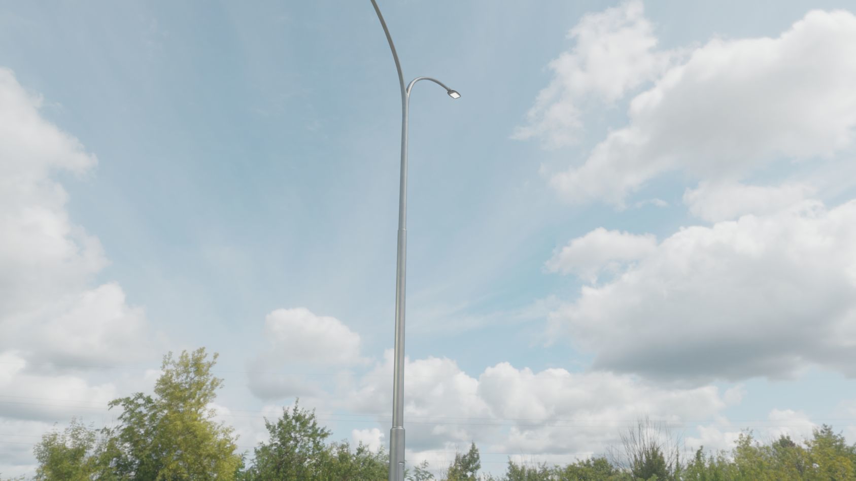 Street Light 12 version 14 10m with pole 4 Low-poly 3D model_18