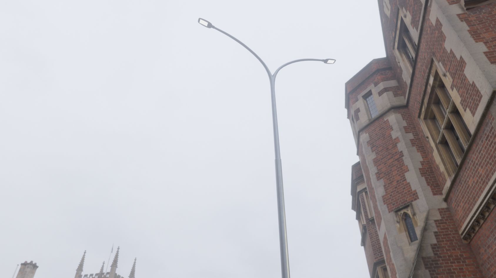 Street Light 12 version 14 10m with pole 4 Low-poly 3D model_1