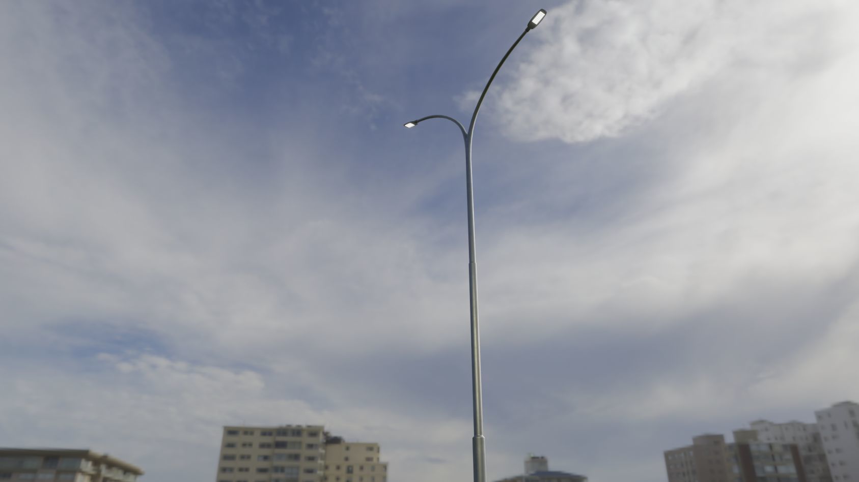 Street Light 12 version 14 10m with pole 4 Low-poly 3D model_44