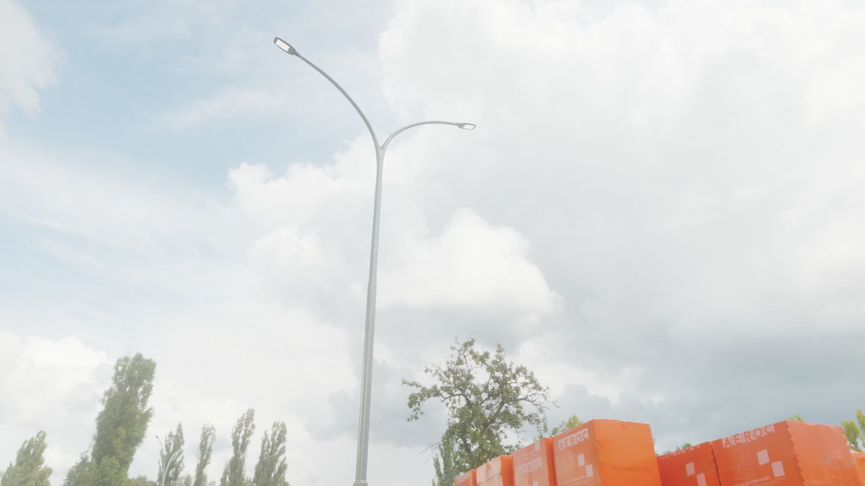 Street Light 12 version 14 10m with pole 4 Low-poly 3D model_21