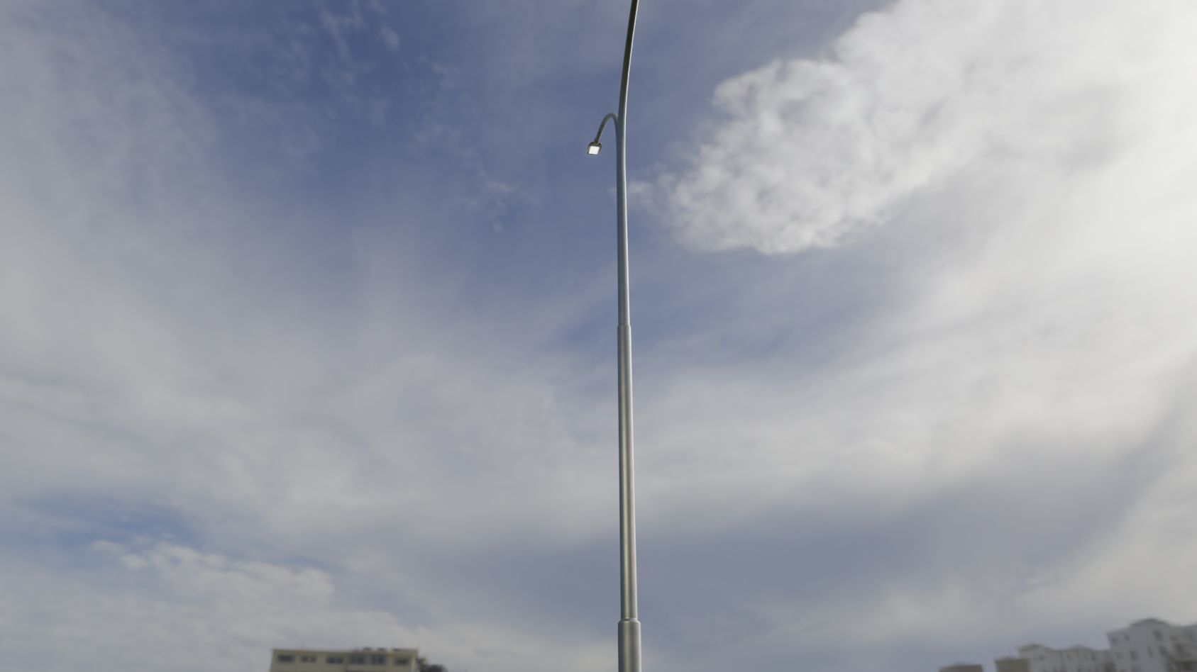 Street Light 12 version 14 10m with pole 4 Low-poly 3D model_14