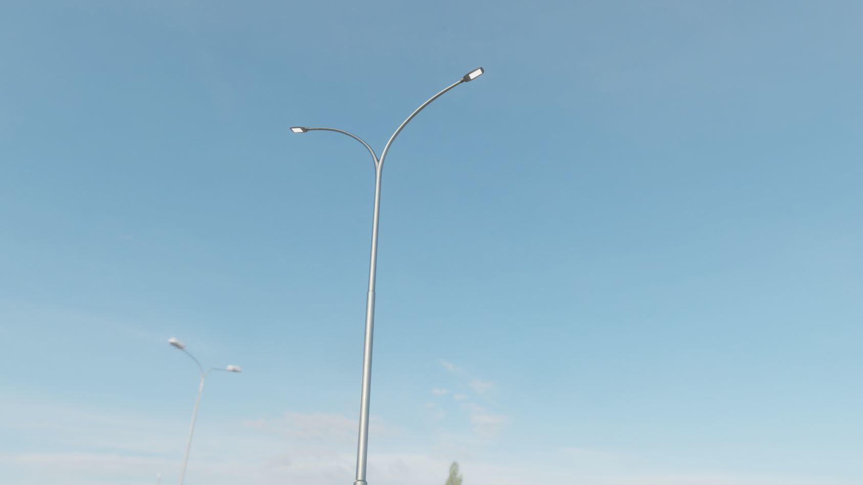 Street Light 12 version 14 10m with pole 4 Low-poly 3D model_26