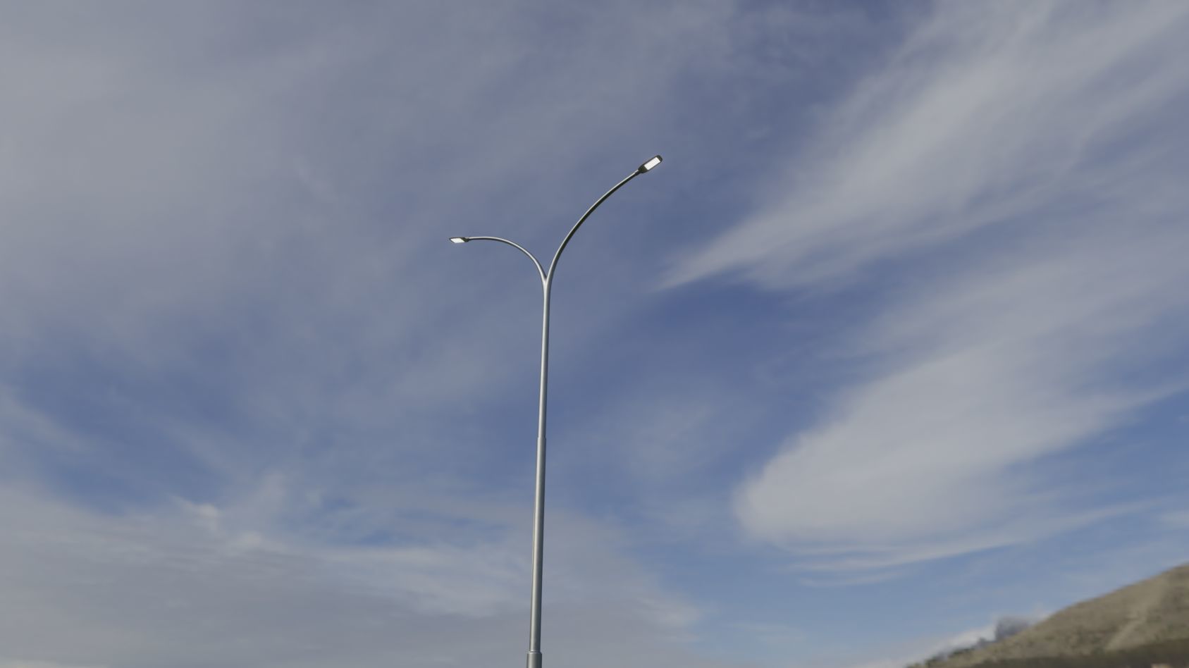 Street Light 12 version 14 10m with pole 4 Low-poly 3D model_59