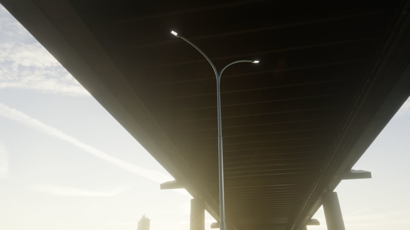 Street Light 12 version 14 10m with pole 4 Low-poly 3D model_37