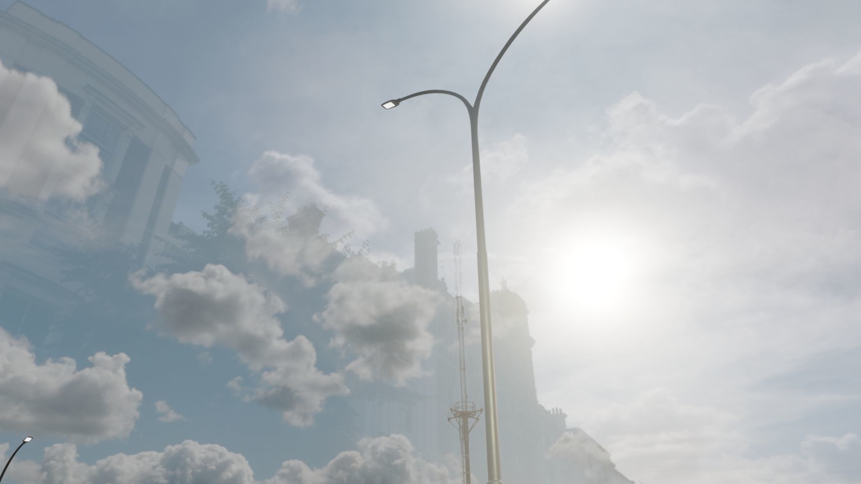 Street Light 12 version 14 10m with pole 4 Low-poly 3D model_10