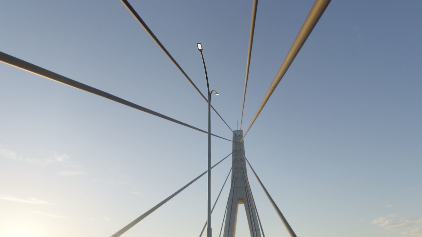 Street Light 12 version 14 10m with pole 4 Low-poly 3D model_65