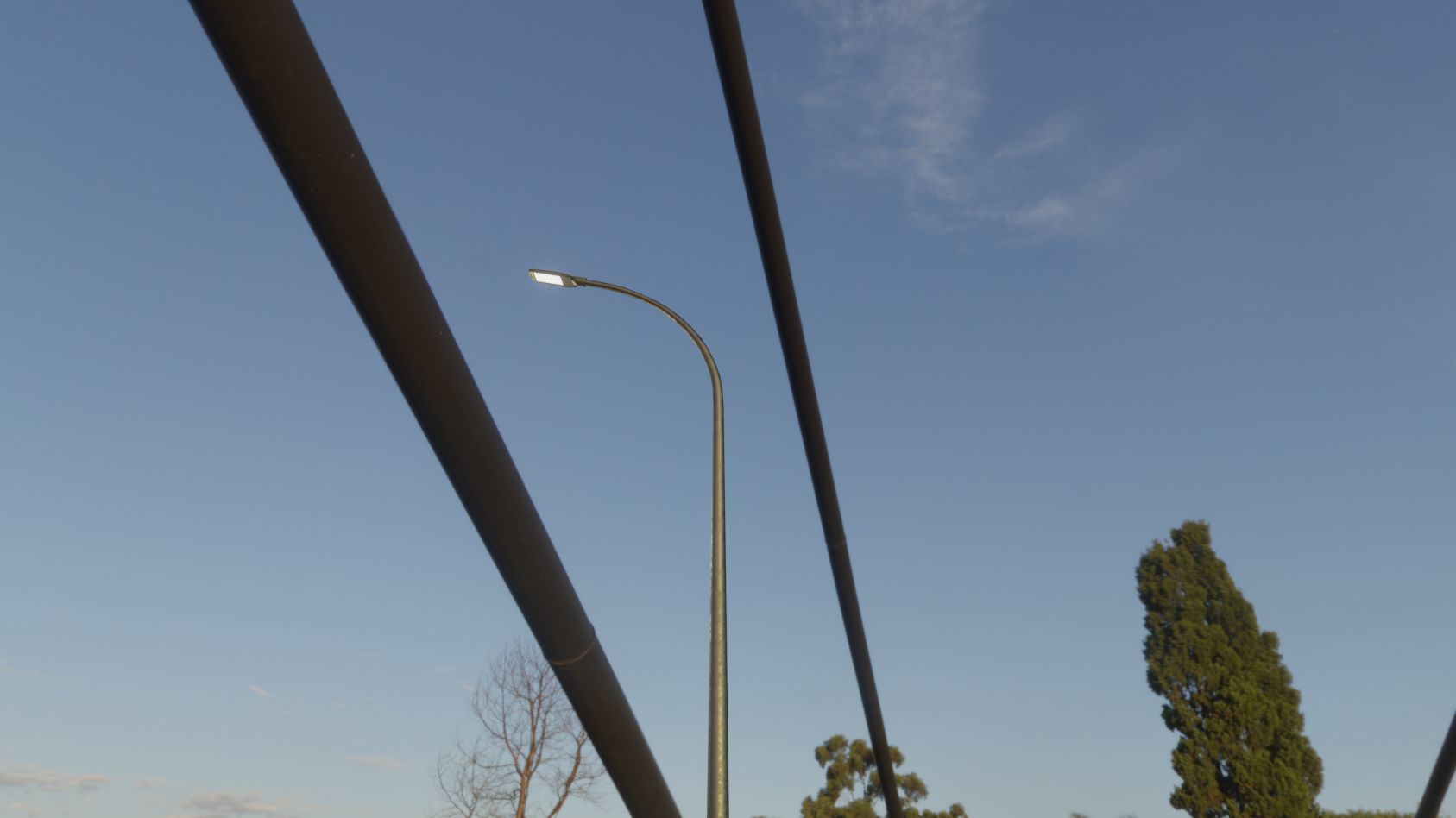 Street Light 12 version 13 6m with pole 1 Low-poly 3D model_90