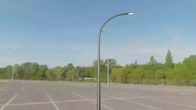 Street Light 12 version 13 6m with pole 1 Low-poly 3D model