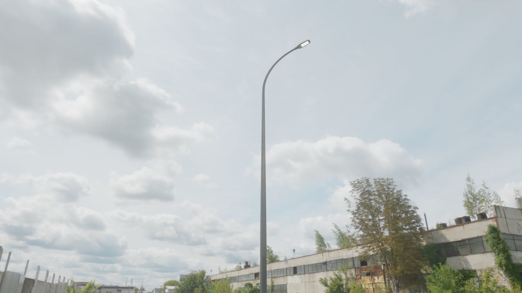 Street Light 12 version 13 6m with pole 1 Low-poly 3D model_47
