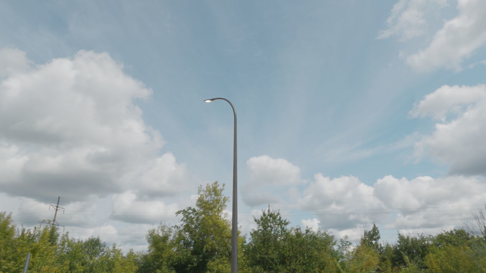 Street Light 12 version 13 6m with pole 1 Low-poly 3D model_32