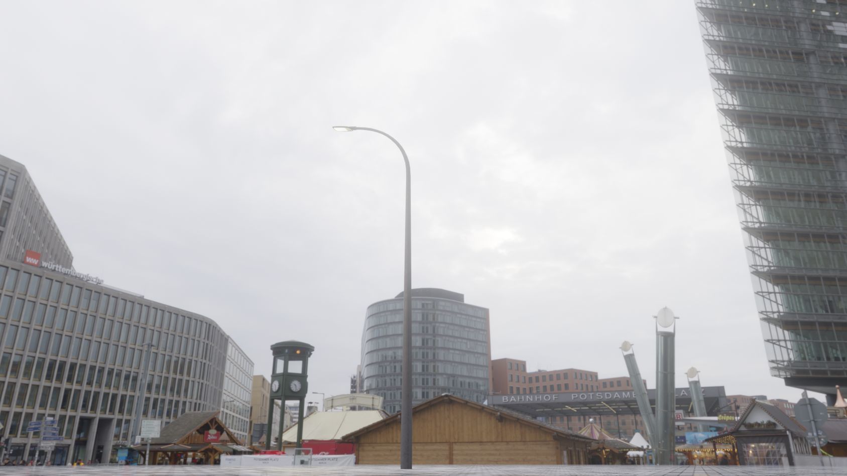 Street Light 12 version 13 6m with pole 1 Low-poly 3D model_30