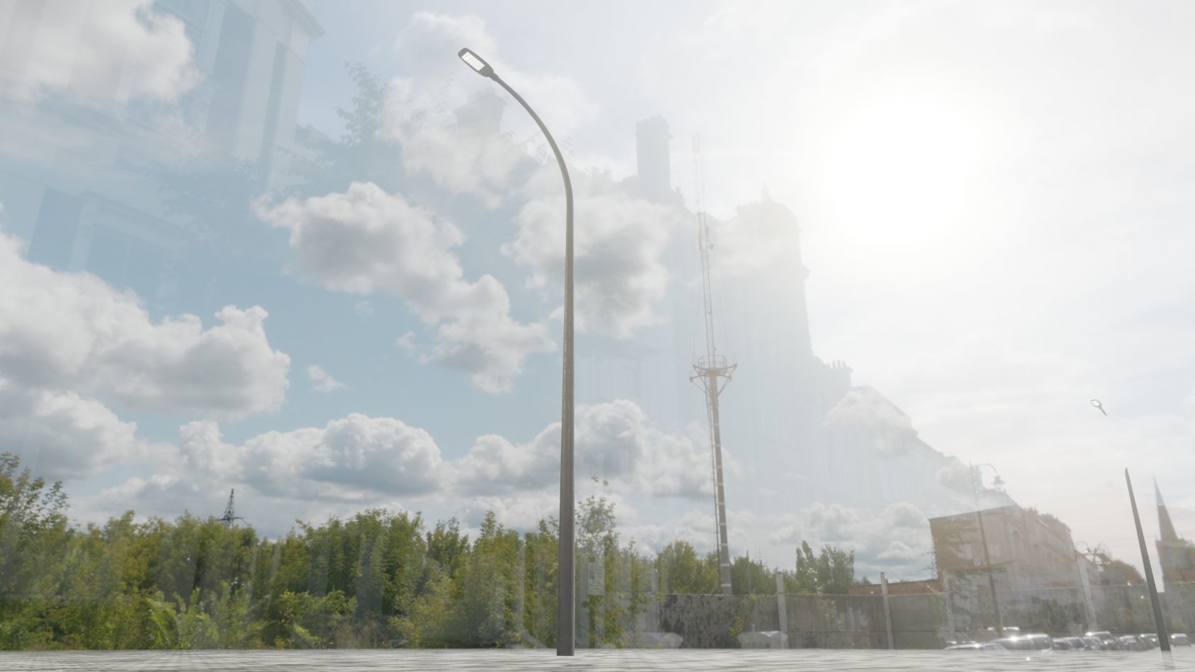 Street Light 12 version 13 6m with pole 1 Low-poly 3D model_24