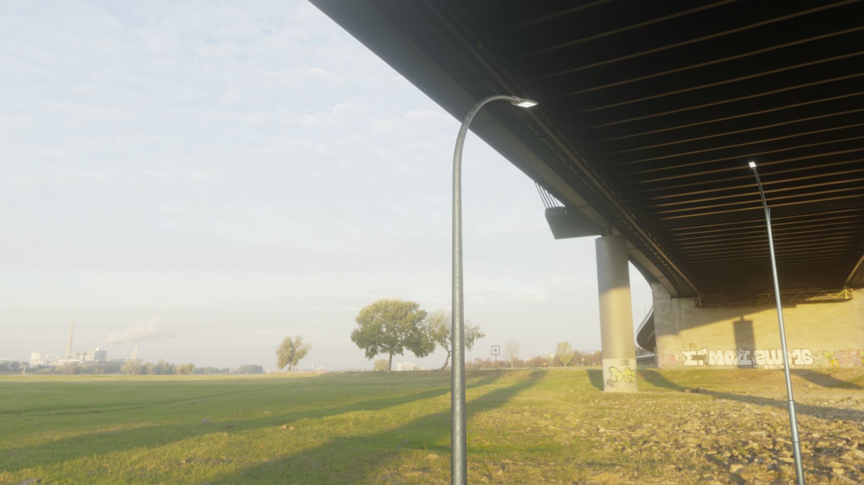 Street Light 12 version 13 6m with pole 1 Low-poly 3D model_9