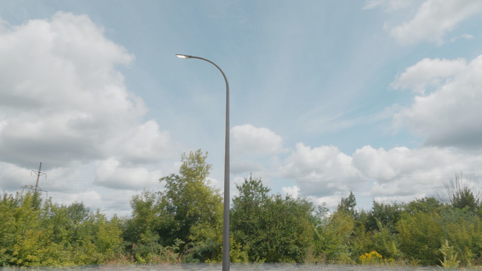 Street Light 12 version 13 6m with pole 1 Low-poly 3D model_62