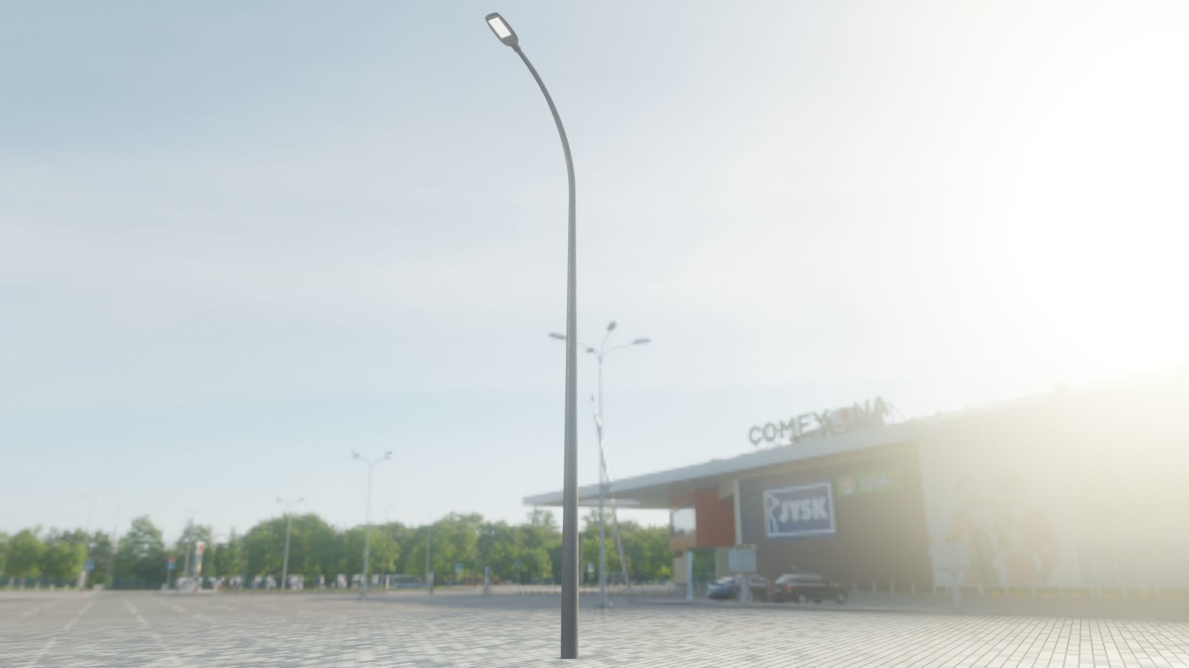 Street Light 12 version 13 6m with pole 1 Low-poly 3D model_55